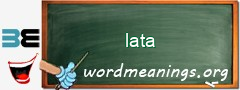 WordMeaning blackboard for lata
